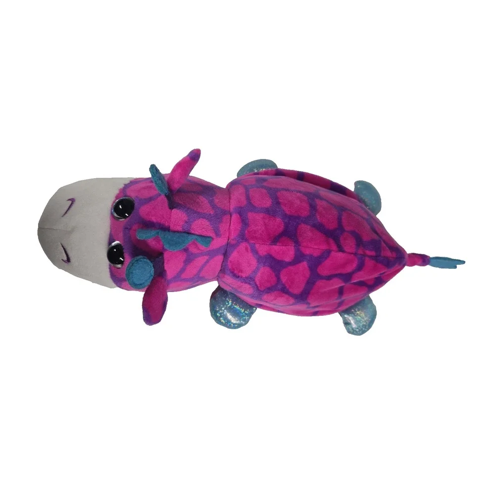 Flip A Zoo 2017 Reversible Purple Stuffed Plush Sequined Hippo Giraffe 14 Inch